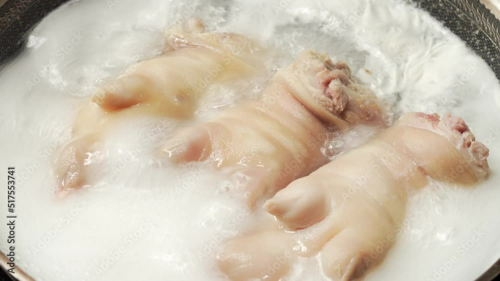 Boiled fresh pork trotters Boiled fresh pork trotters