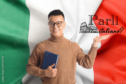 Italian flag as background,...