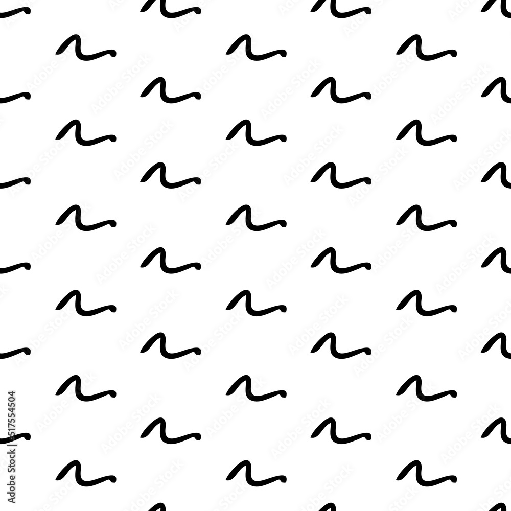 Seamless pattern with sketch squiggle