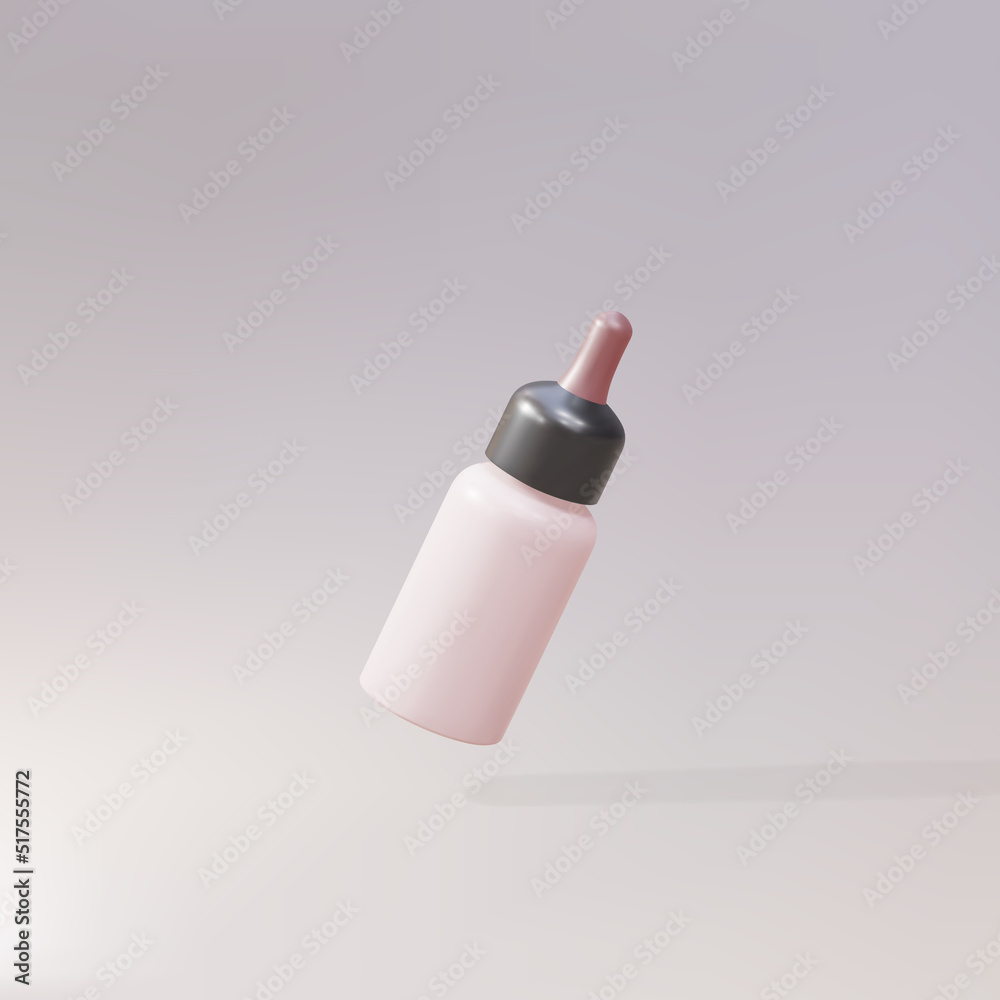3d pink bottles with e-liquid for vape on a gray background. Vector illustration. 3d pink bottles with e-liquid for vape on a gray background. Vector illustration.