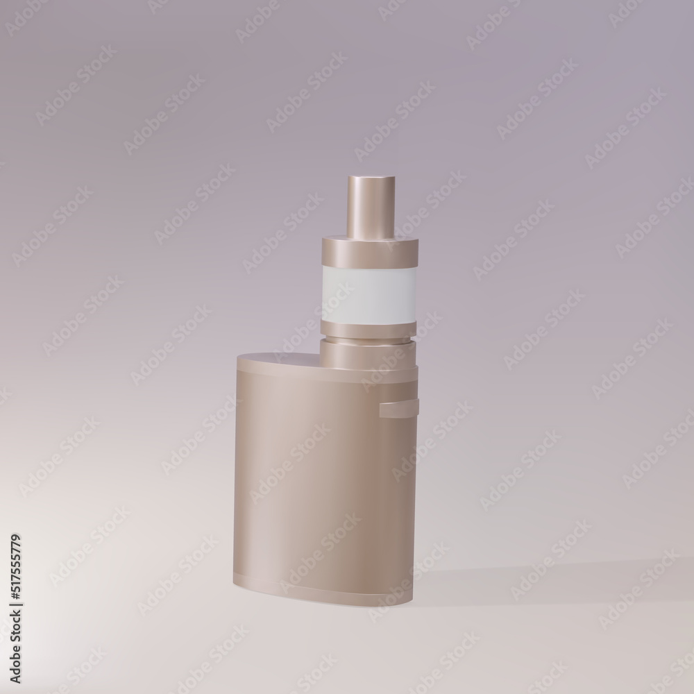 3d Realistic electronic cigarette. Copper vaping device. Vector illustration. 3d Realistic electronic cigarette. Copper vaping device. Vector illustration.