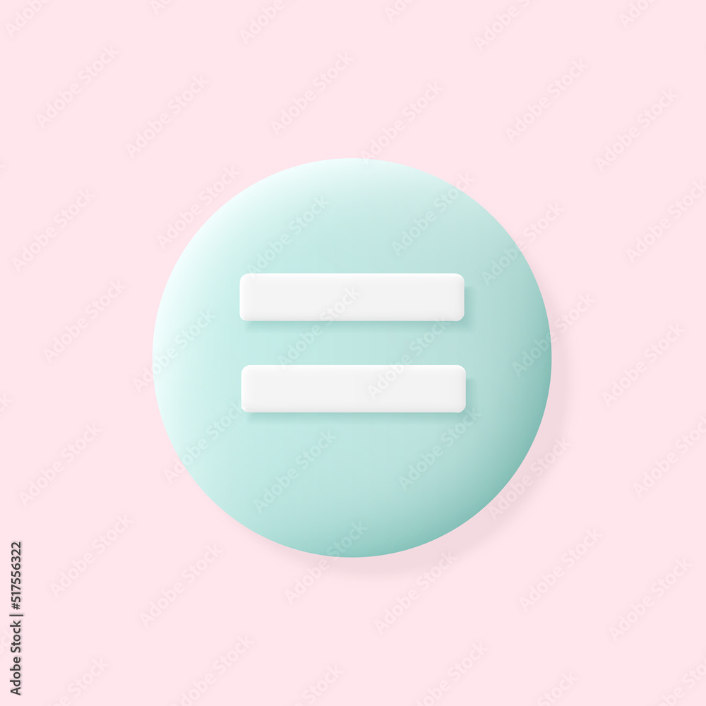 Equally button icon. Equal sign for mobile app, messenger or smartphone application for social media Equally button icon. Equal sign for mobile app, messenger or smartphone application for social media