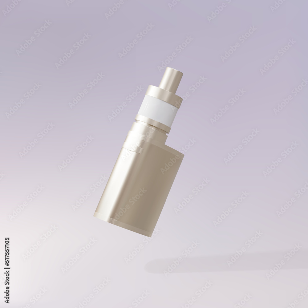 3d Realistic electronic cigarette. Golden vaping device. Vector illustration. 3d Realistic electronic cigarette. Golden vaping device. Vector illustration.