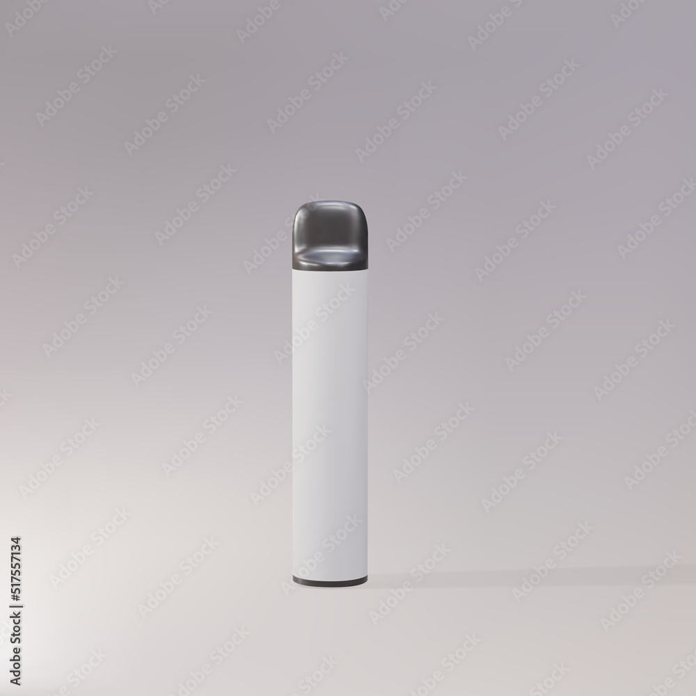 3d Disposable electronic cigarette on a grey background. The concept of modern smoking, vaping and nicotine. Vector illustration. 3d Disposable electronic cigarette on a grey background. The concept of modern smoking, vaping and nicotine. Vector illustration.