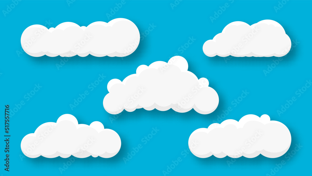 Clouds on a blue background