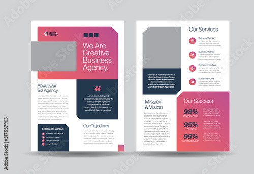 Corporate Business Flyer Design or Handout and leaflet design or Marketing sheet Brochure Design