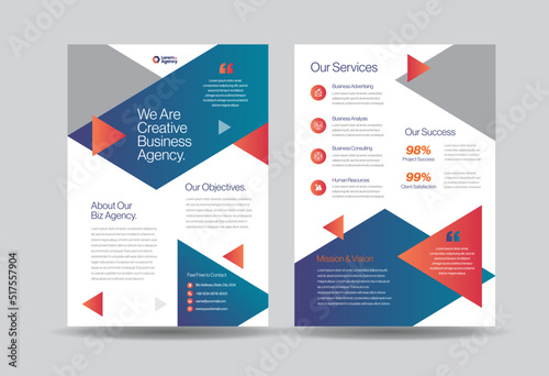 Corporate Business Flyer Design or Handout and leaflet design or Marketing sheet Brochure Design