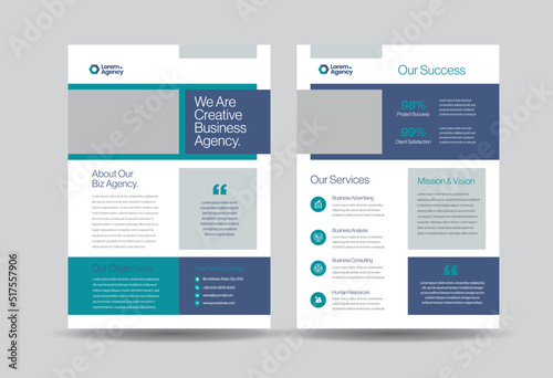 Corporate Business Flyer Design or Handout and leaflet design or Marketing sheet Brochure Design