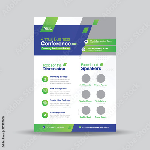 Conference Flyer Design, Digital marketing webinar, corporate Business Meetup Flyer Design