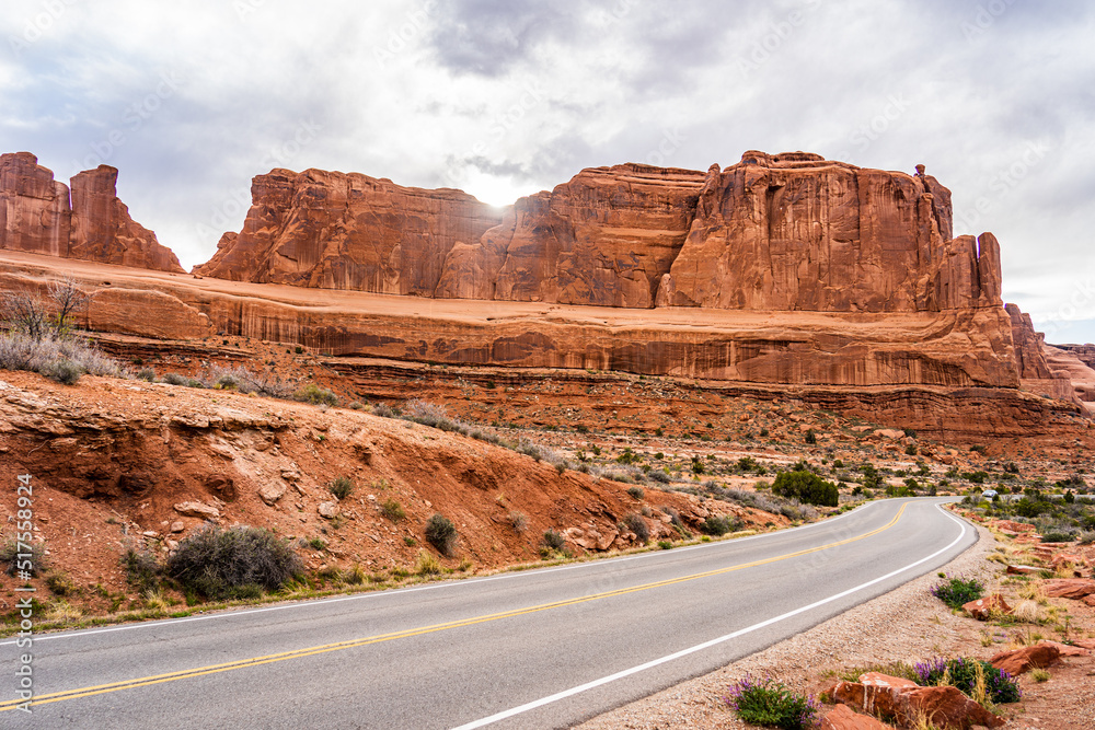 Winding Road in Arches National Park, Utah