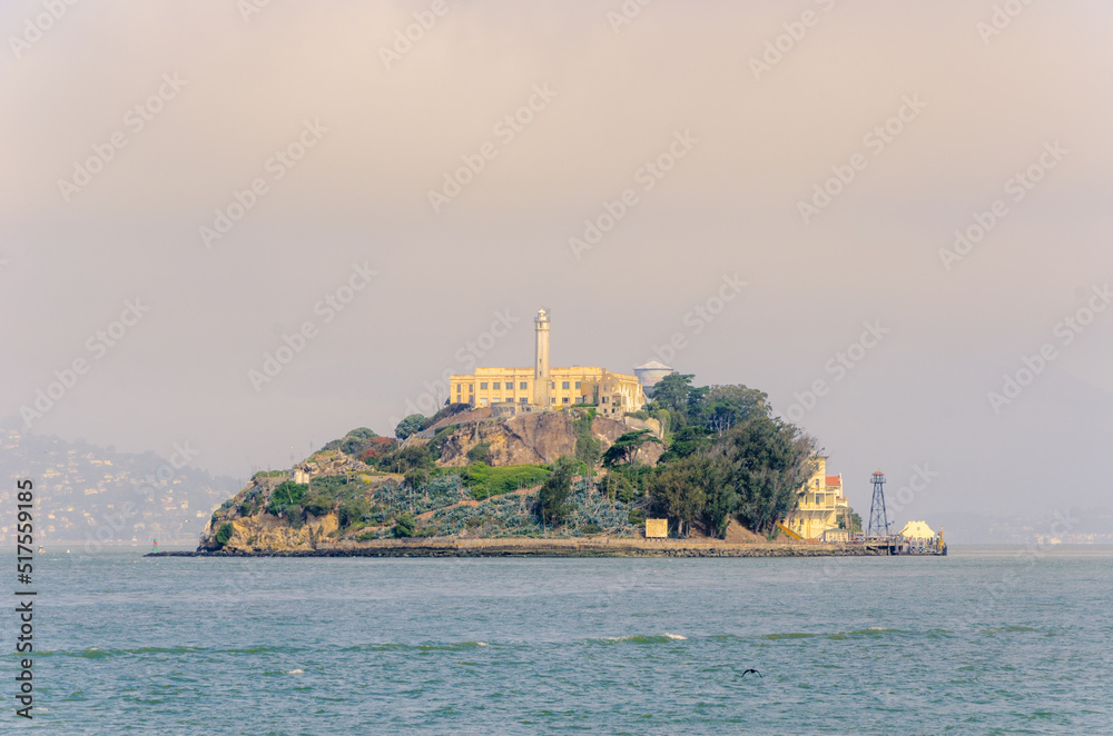 Alcatraz Penitentiary, now a museum, in San Francisco, California, USA.