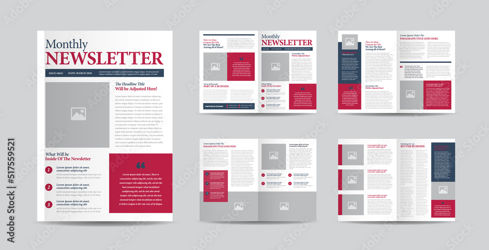 Business Newsletter Design or Journal Design or Monthly or Annual ...