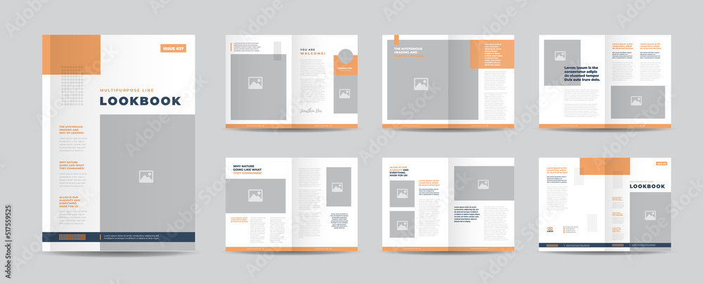 Minimal Fashion Magazine Design or Editorial Lookbook Layout or Fashion and Multipurpose portfolio