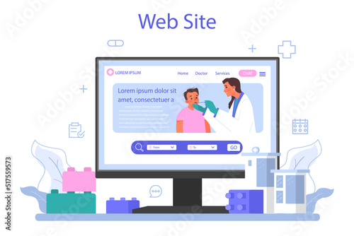 Speech therapist online service or platform. Doctor diagnozing
