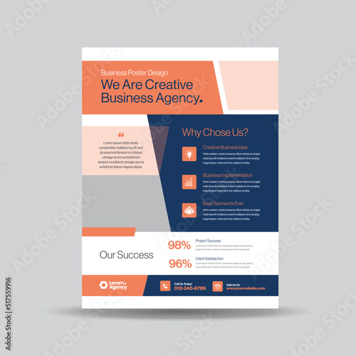 Corporate Business Poster Design, Business Banner Design, Company Info Poster