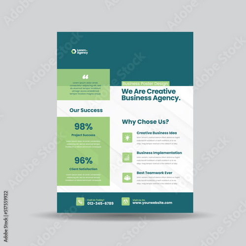 Corporate Business Poster Design, Business Banner Design, Company Info Poster
