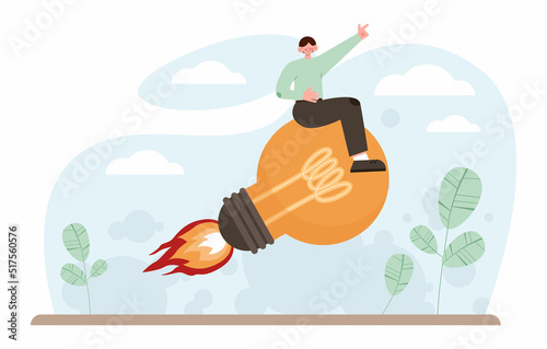 Idea concept. Creative innovations or solutions generation.