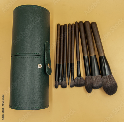 make up brushes isolated