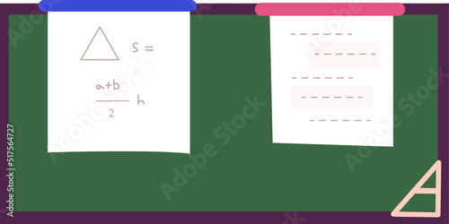 Board and flipchart for School and Presentation meeting Business