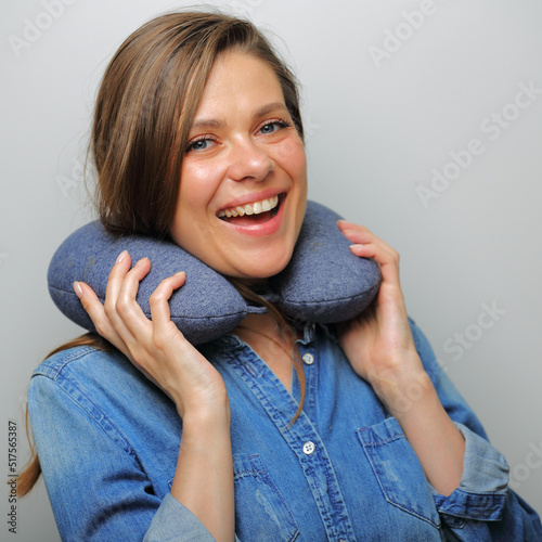 Smiling woman isolated portrait