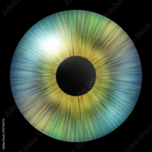 Human iris. Iris of the eye. Eye illustration. Creative graphic design.