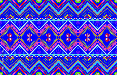 Geometric vector background with sacral tribal ethnic elements. Traditional triangles gypsy geometric forms sprites tribal themes apparel fabric tapestry print