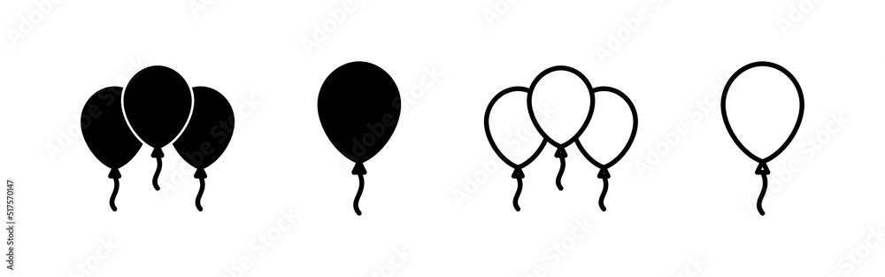 Balloon icon vector. Party balloon sign and symbol Stock Vector | Adobe ...