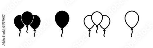 Balloon icon vector. Party balloon sign and symbol