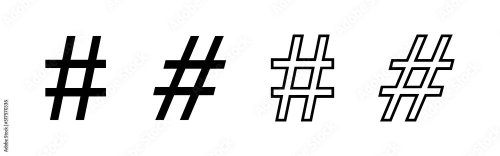 Fototapeta premium Hashtag icon vector. hashtag sign and symbol