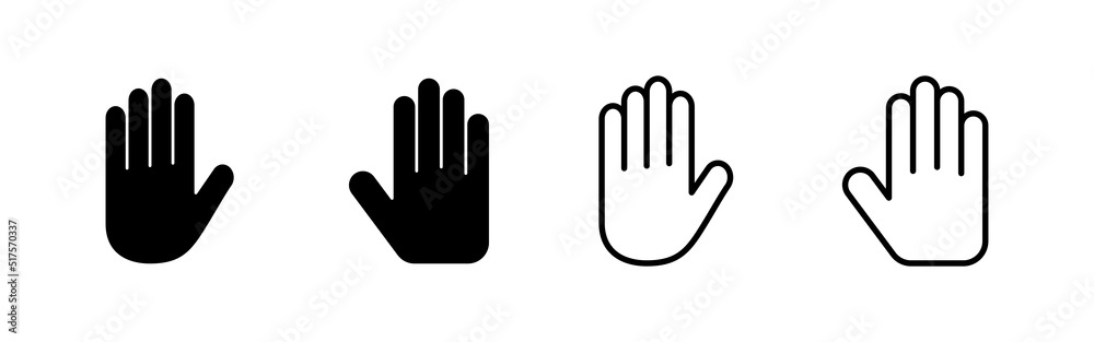 Hand icon vector. hand sign and symbol. palm Hand icon vector. hand sign and symbol. palm