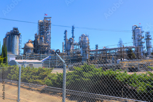 Gasoline/Oil Refinery with polluted Water in Martinez, California photo