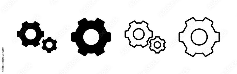 Setting icon vector. Cog sign and symbol. Gear Sign Setting icon vector. Cog sign and symbol. Gear Sign