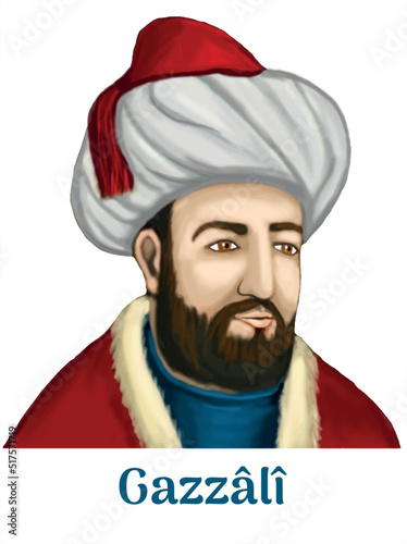 Gazzali Vector illustration hand drawn	
