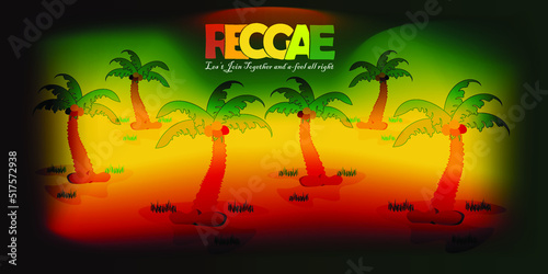 reggae music-themed background, suitable for music covers, posters, t-shirts, reggae events and others