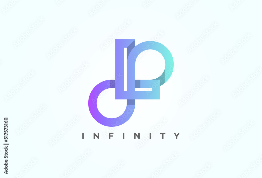 Initial L Infinity Logo, letter L with infinity icon combination, suitable for technology, brand and company logos, vector illustration