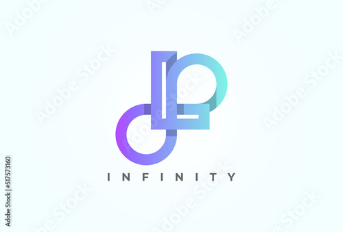 Initial L Infinity Logo, letter L with infinity icon combination, suitable for technology, brand and company logos, vector illustration