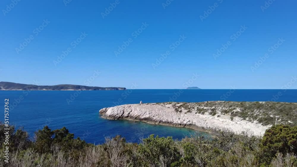 beautiful view of seascapes near Old Yugoslavian deserted military bunker on island Vis, Croatia. beautiful view of seascapes near Old Yugoslavian deserted military bunker on island Vis, Croatia.