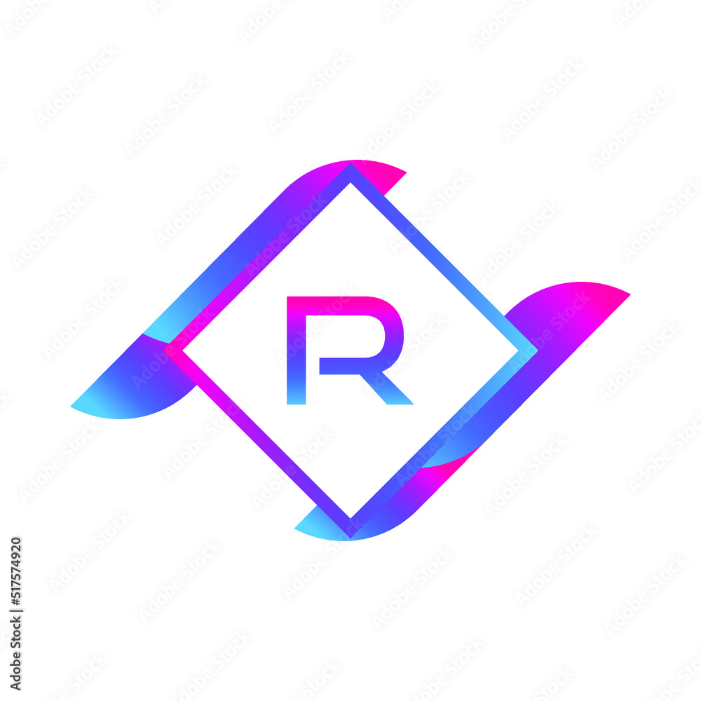 letter R logo design, Abstract tech Logo Vector letter R logo design, Abstract tech Logo Vector