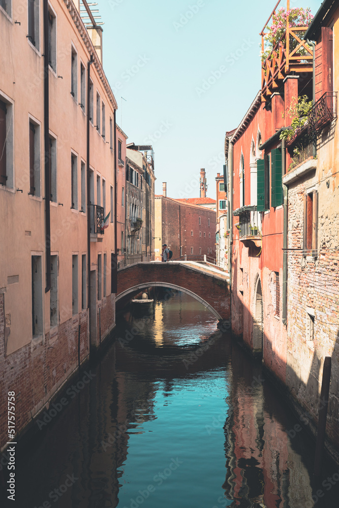 Small bridge over canal in Venice