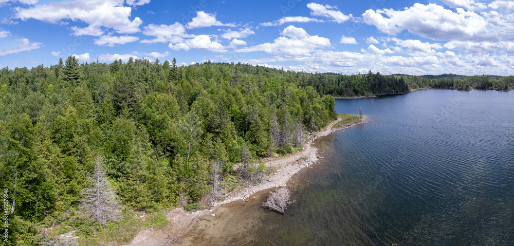 Fototapeta premium Aerial of Northern Ontario Silver Mining Town