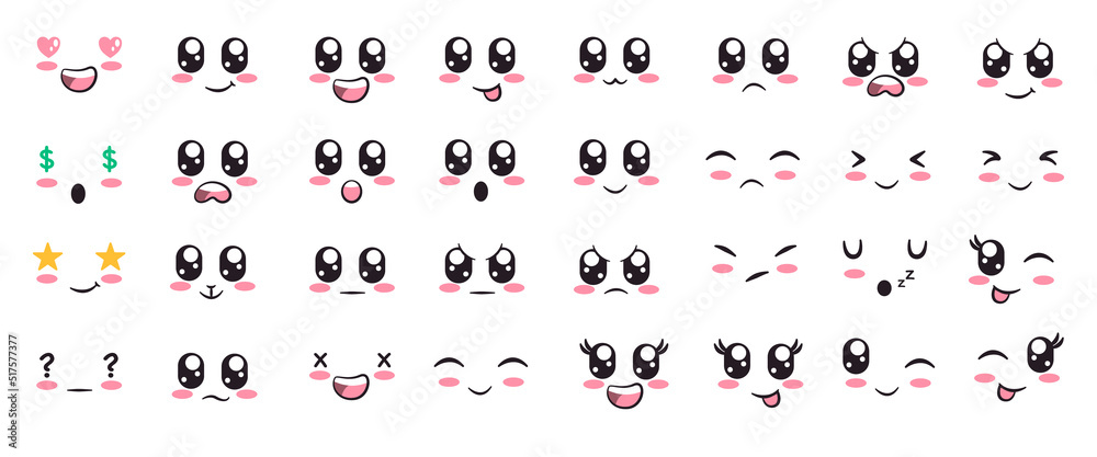 Face expression feeling emoticon facial emoji design set collection of many emotion in illustration