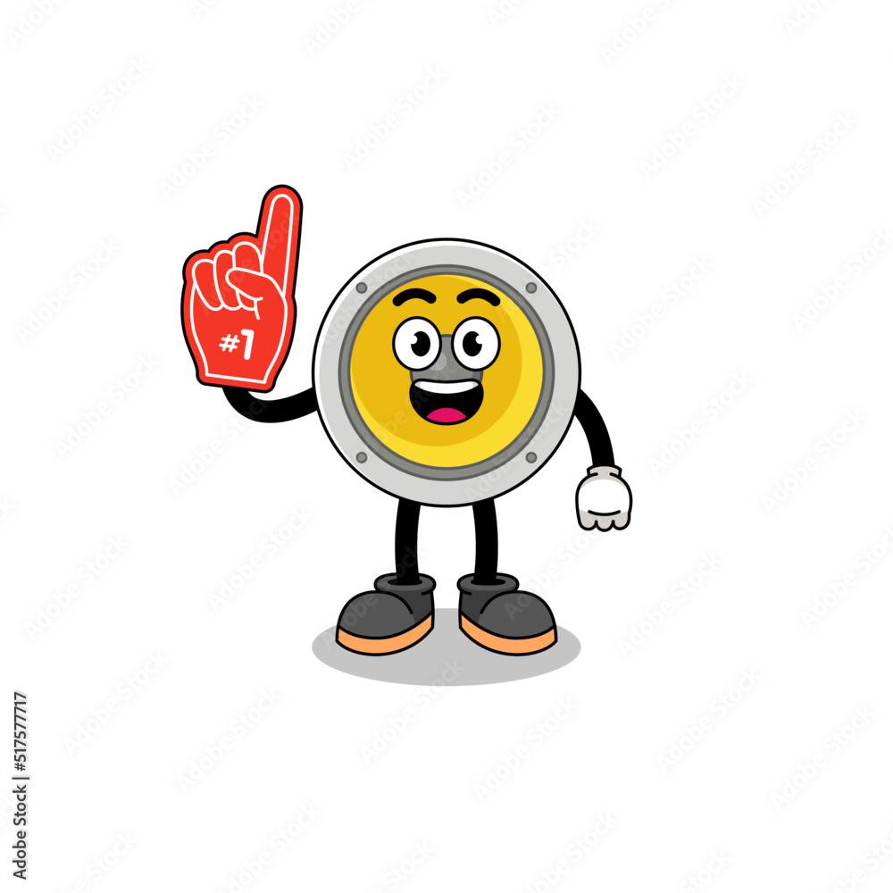 Cartoon mascot of speaker number 1 fans Cartoon mascot of speaker number 1 fans