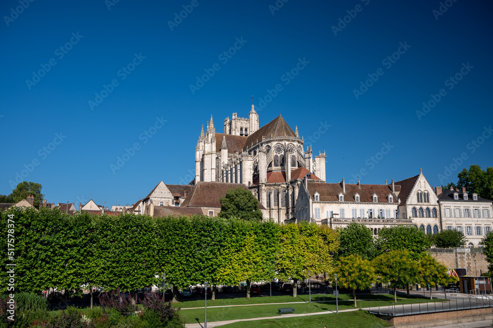 Old streets and houses of Auxerre, medieval city on river Yonne, north of Burgundy, France Old streets and houses of Auxerre, medieval city on river Yonne, north of Burgundy, France