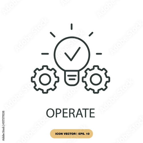 operate icons  symbol vector elements for infographic web