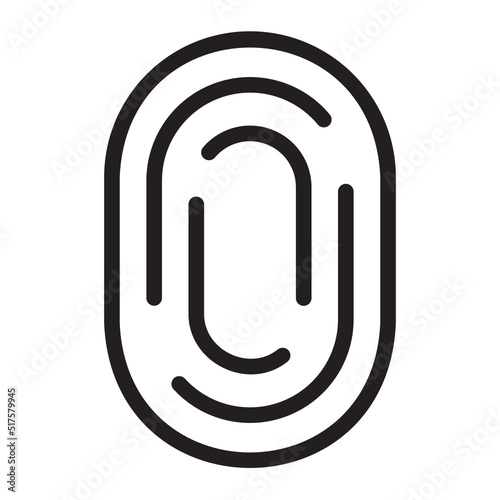 fingerprint line icon