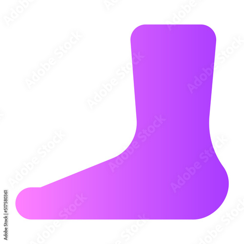 foot gradient icon