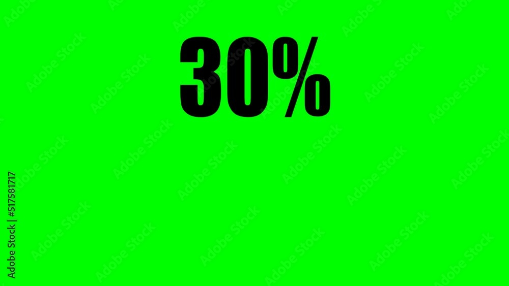 30 percent icon jumping isolated in white and green background. motion graphic. 30 percent icon jumping isolated in white and green background. motion graphic.