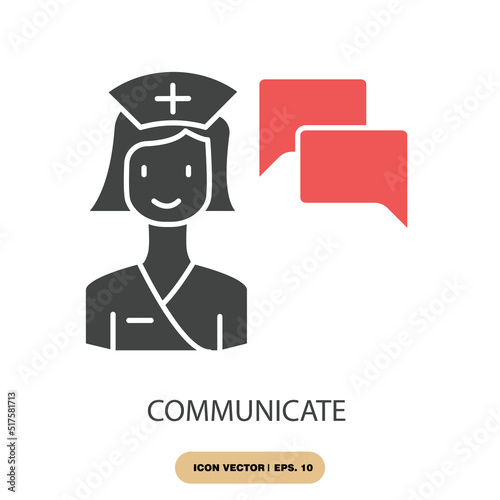 communicate icons  symbol vector elements for infographic web