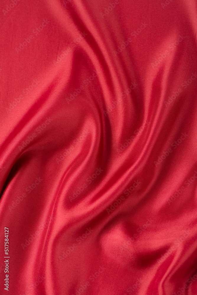 Obraz premium abstract luxury red silk fabric cloth or liquid wave or texture satin background
