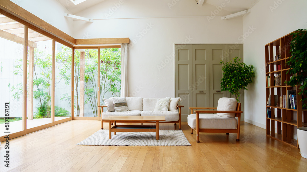 Fototapeta premium リビングルームのインテリア